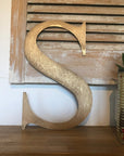 Distressed Gold 5" or 12" Classic Metal Letters, A-Z, 0-9