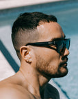 Classic Genderless Black Sunglasses - UV Protection & Biodegradable Frames by Reecy at brixbailey.com