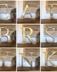 Distressed Gold 5" or 12" Classic Metal Letters, A-Z, 0-9