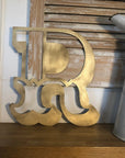A-Z Rustic 5" or 12" Gold Metal Carnival Letters.