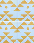 Lima yellow porcelain tile, premium anti-slip outdoor and indoor tile, luxury South American pattern, stylish 20x20cm tile, best-selling by Maria Starling Design at brixbailey.com