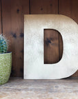 Gold Fat Font Metal Alphabet Letters – 5” or 12” Decorative Lettering A–Z