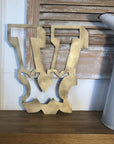 A-Z Rustic 5" or 12" Gold Metal Carnival Letters.