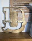 A-Z Rustic 5" or 12" Gold Metal Carnival Letters.