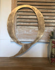 Distressed Gold 5" or 12" Classic Metal Letters, A-Z, 0-9
