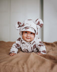Eared Jumpsuit for Babies and Kids - Acorns on Sand
