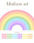 Large Rainbow Decal for Girl Bedroom, Gift Polka Dots Wall Stickers Kids, Pastel Rainbow Vinyl Sticker Playroom, Rainbow Nursery Decoration