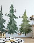 Forest Tree Wall Decal – Woodland Animals and Trees for Kids’ Rooms & Nurseries