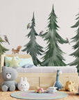 Forest Tree Wall Decal – Woodland Animals and Trees for Kids’ Rooms & Nurseries
