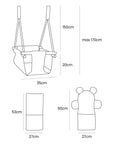 Indoor Baby Swing, Teddy - Pink Powder