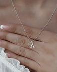 Personalised November Birthstone and Initial Necklace