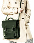 Handmade Leather City Backpack - Ivy Green