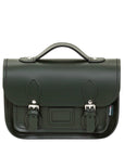 Leather Midi Satchel - Ivy Green