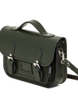 Leather Midi Satchel - Ivy Green