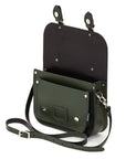 Leather Midi Satchel - Ivy Green