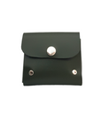 Handmade Leather Simple Coin Purse - Ivy Green