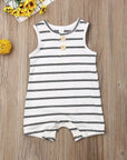 Adorable Baby Rompers for Boys & Girls - Soft Cotton Blend, Striped Design, Multiple Sizes by Baby Lamby at brixbailey.com