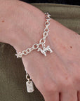 Jack Russell Terrier Silver Dog Charm Bracelet