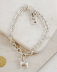 Jack Russell Terrier Silver Dog Charm Bracelet