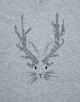 Womens V Neck T Shirt with Jackalope Design