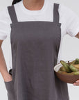 Japanese Style Linen Apron for Cooking and Crafts