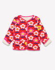 Cheerful Reversible Kids Jacket with Colorful Retro Flower Print, Fleece Lined, Organic Cotton, GOTS Certified, Sustainable & Stylish by Toby Tiger at brixbailey.com