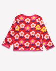 Reversible kids fleece jacket with retro floral print in pink by Bio-Baumwoll at www.brixbailey.com