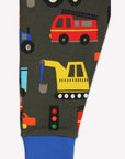 Stylish Kids Jogging Pants with Colorful Vehicle Print, Organic Cotton, GOTS Certified, Comfortable Playdate Outfit by Toby Tiger at brixbailey.com
