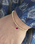Ruby July Birthstone Bracelet