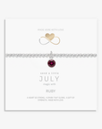 Ruby July Birthstone Bracelet