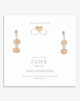 Peach Moonstone Gemstone Earrings