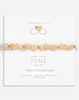 Peach Moonstone Bracelet and Earring Set