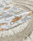 Anti-Roll Wedge Baby Changing Mat - Jungle Animals print