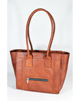 Leather Handbag No. 35-29 - Cognac