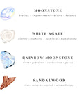 Selene Moonstone Crystal Mala Necklace