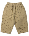 Khaki Geometric Patterned Trousers