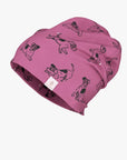 Kids Beanie with Pink Dog Design