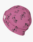 Kids Beanie with Pink Dog Design