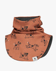 Kids Merino Neck Warmer in Copper Dogs Print