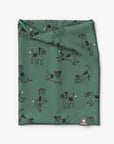 Green Dog Print Kids Neck Tube for Autumn and Spring