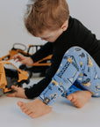 Kids Pants with Construction Print
