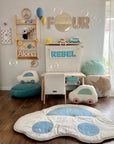 Kids Room Emoji Mirror – Child-Friendly Acrylic & Wood