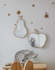 Kids Room Pear Mirror – Child-Friendly Acrylic & Wood
