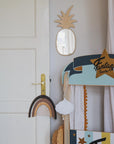 Kids Pineapple Mirror with Acrylic and Wood Frame