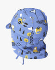 Kids Sun Hat with Ear Flaps Construction Print