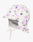 Kids Summer Sun Hat with Ear Flaps and Floral Print