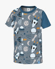 Kids T Shirt with Rocket Race Print