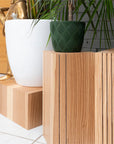 Floor Planter Podium Wooden Cubes (Set of 3)