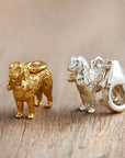 King Charles Spaniel Silver Dog Charm
