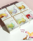 6 Butterfly Flower Tea Bag Orange Box